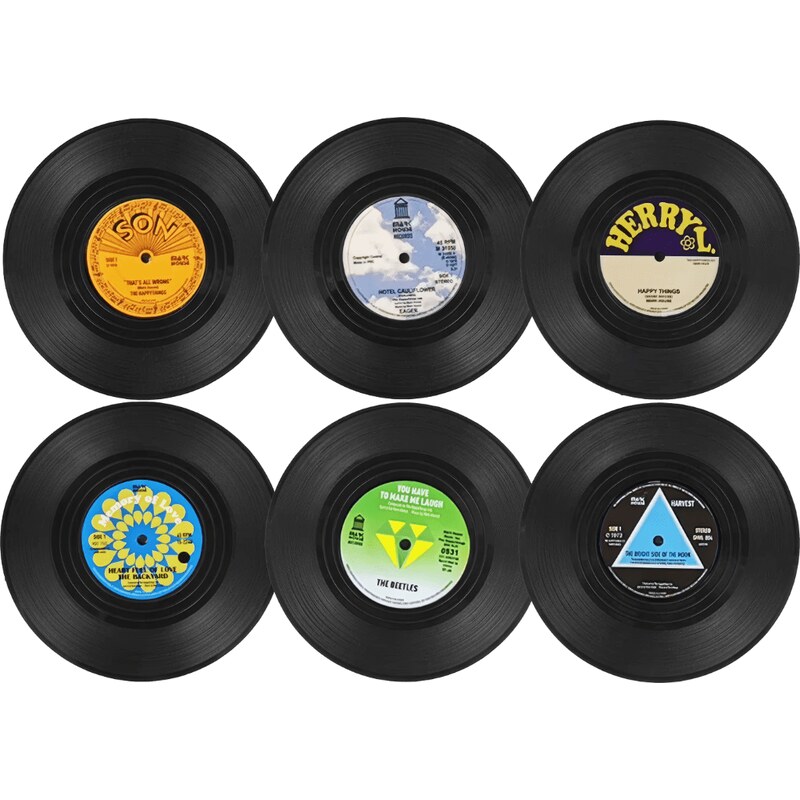 Set 6 podtácků - LP vinyl - Gramofonová deska - M2