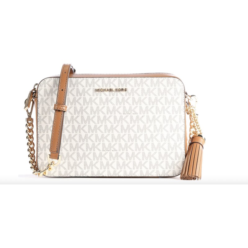 Michael Kors crossbody kabelka jet set ginny logo vanilla