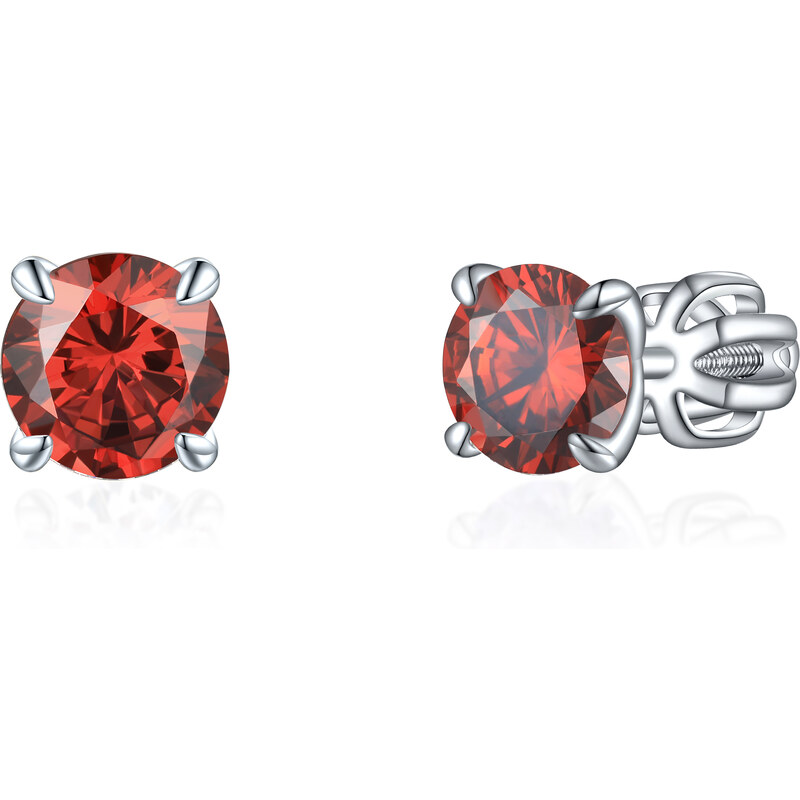 Olivie Stříbrné 6mm náušnice PIPPI RED 8363