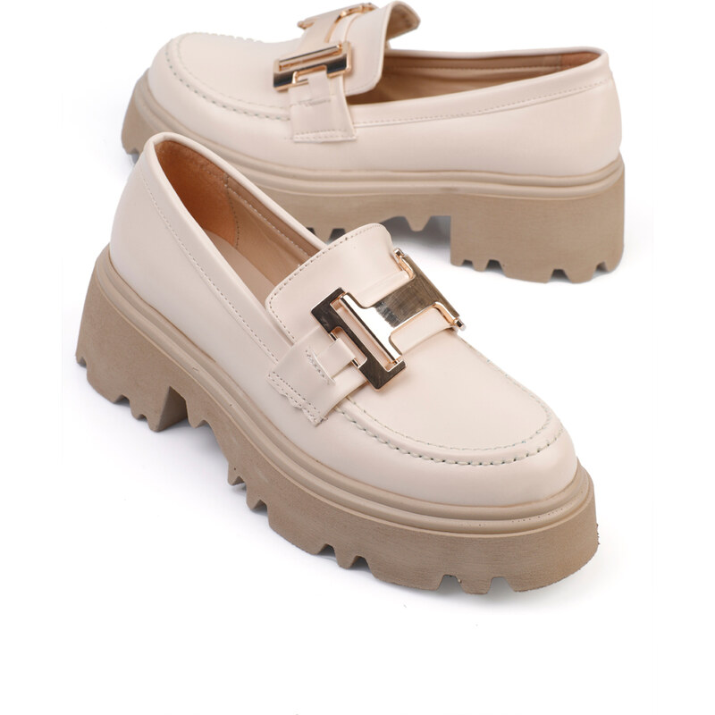 Capone Outfitters Round Toe H Buckle Women's Loafer