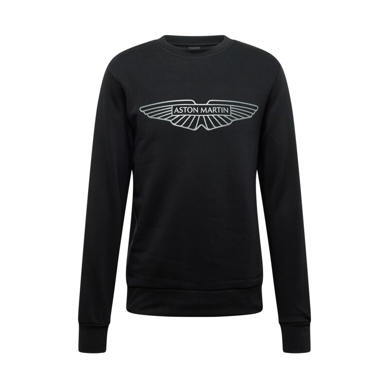 Hackett London Mikina stříbrně šedá / černá