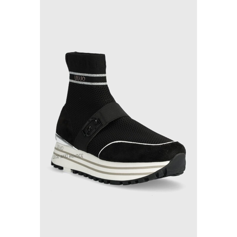 Sneakers boty Liu Jo MAXI WONDER 75 černá barva, BA4061TX14522222