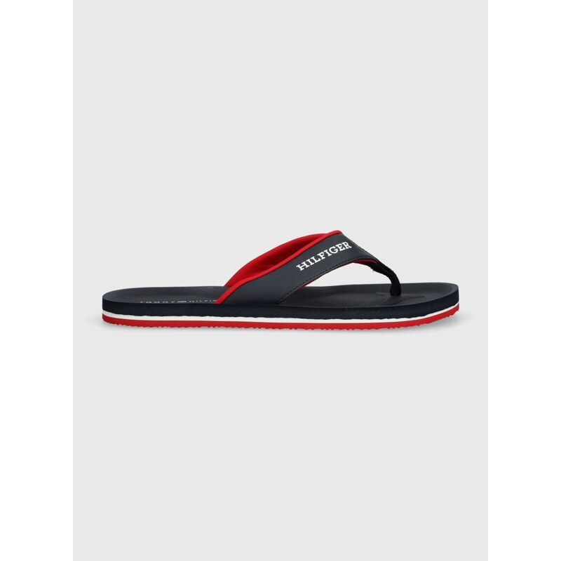 Žabky Tommy Hilfiger COMFORT BEACH SANDAL pánské, tmavomodrá barva, FM0FM05029