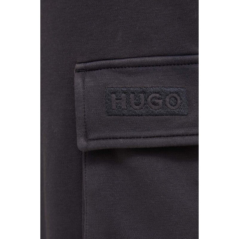 Tepláky Hugo Blue šedá barva, hladké
