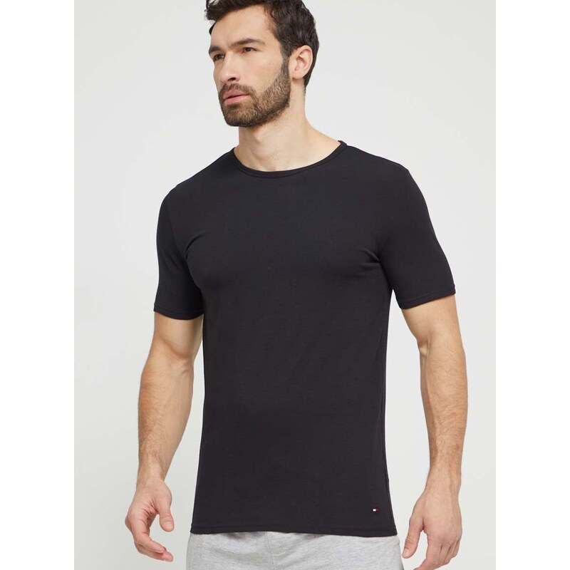 Tričko Tommy Hilfiger 3-pack černá barva