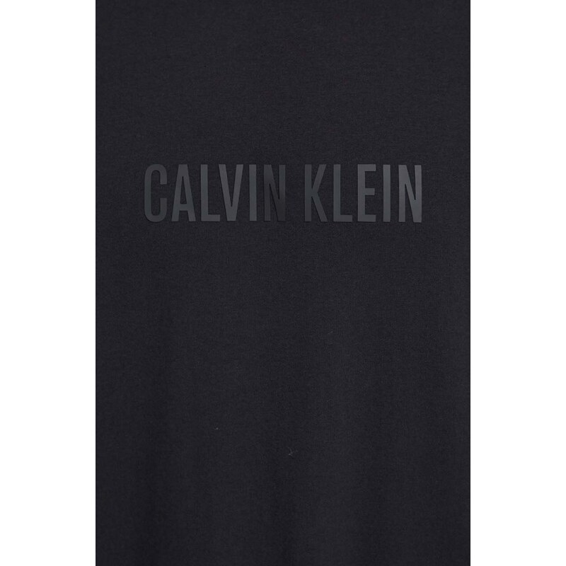 Mikina Calvin Klein Underwear černá barva, s kapucí, s potiskem