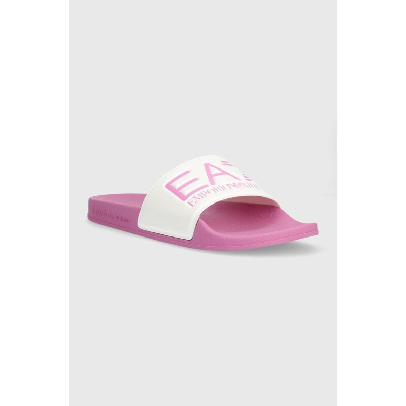 Pantofle EA7 Emporio Armani dámské, růžová barva