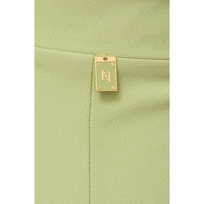 Šaty Elisabetta Franchi zelená barva, mini, AB51441E2
