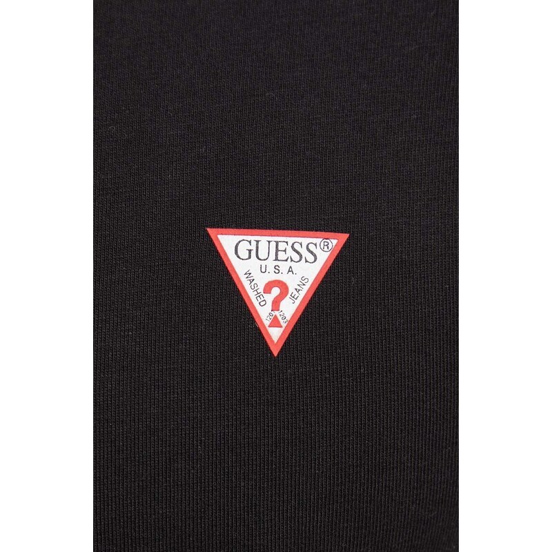 Bavlněné tričko Guess černá barva, s potiskem, M2YI37 I3Z14