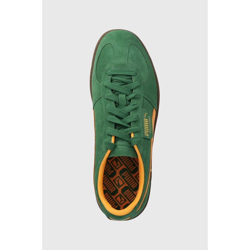 Semišové sneakers boty Puma Palermo Cobalt Glaze zelená barva, 396463