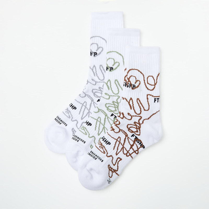 Pánské ponožky Footshop The Bubble Socks 3-Pack Multicolour