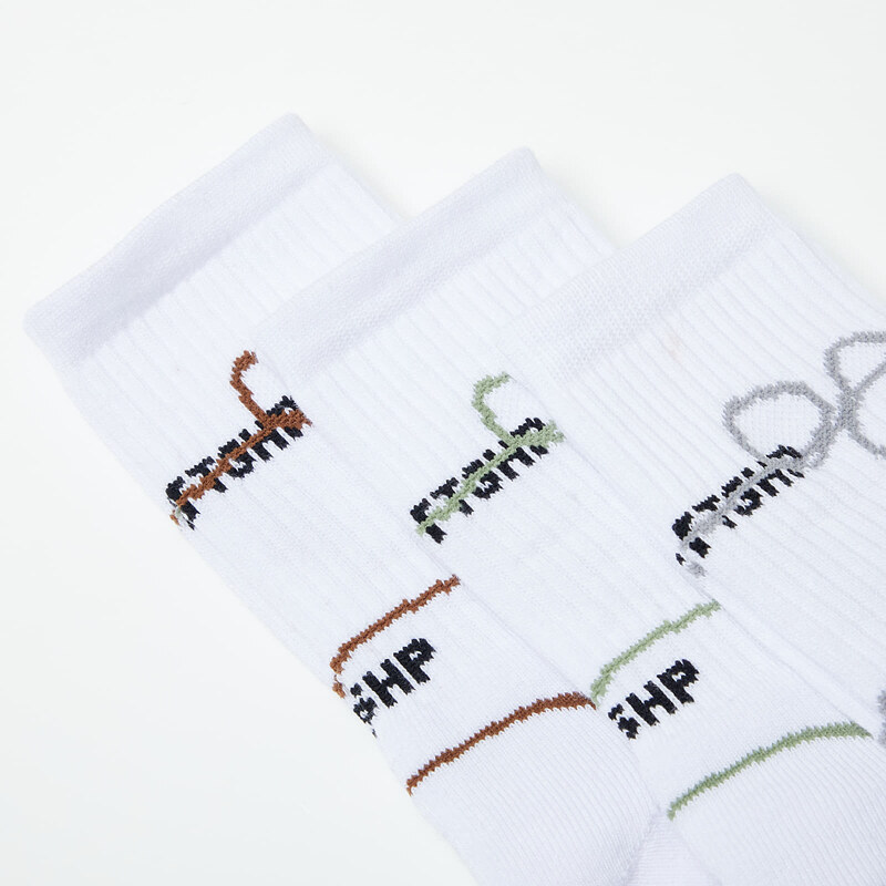 Pánské ponožky Footshop The Bubble Socks 3-Pack Multicolour
