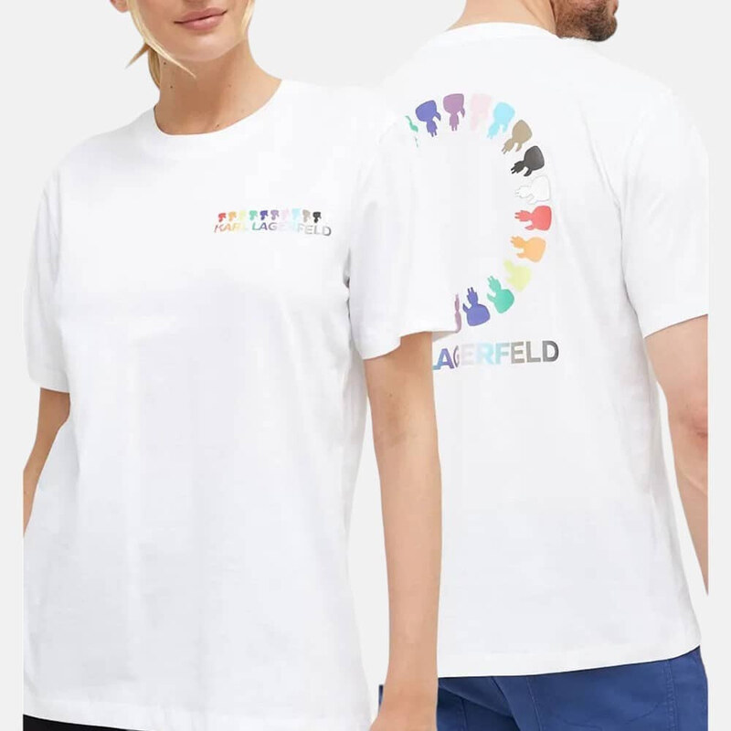 Unisex bílé triko Karl Lagerfeld 55701