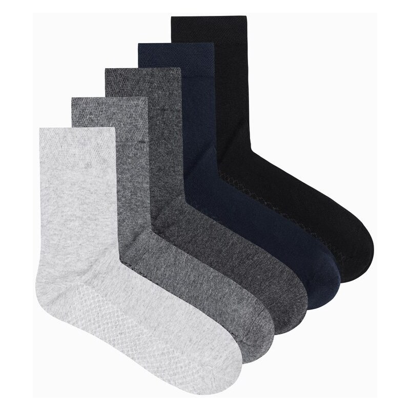 Inny Mix barevných ponožek s jemným vzorem U460 (5 KS)