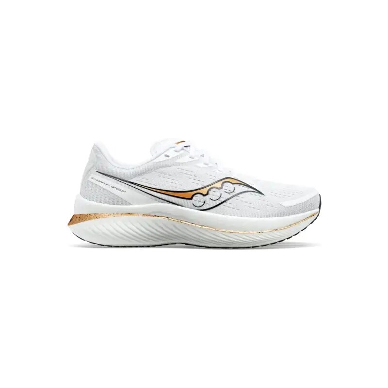 Saucony Endorphin Speed 3 pánská běžecká obuv White/Gold vel. 41