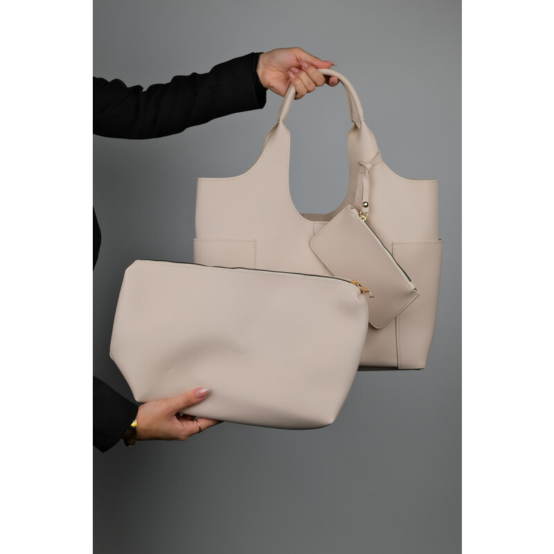 LuviShoes Amaya Cream Women's Shoulder Bag