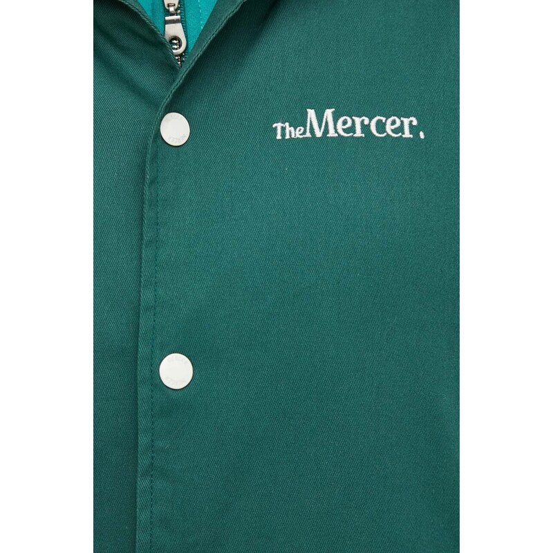 Bavlněná bunda Mercer Amsterdam The Varsity Polo zelená barva, MEAP241010