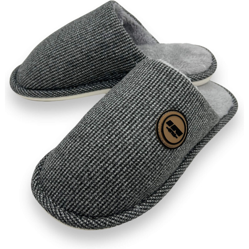 New Style Pánské domácí nadměrné papuče šedé barvy 04