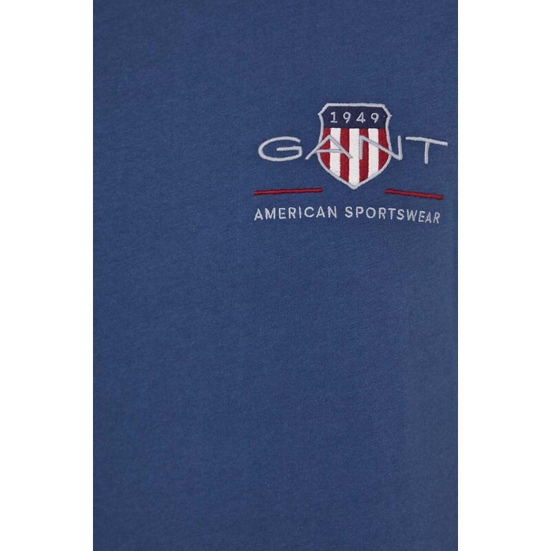 Bavlněné tričko Gant s aplikací