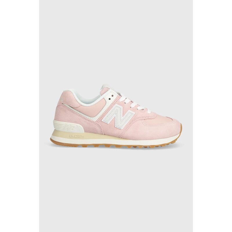 Sneakers boty New Balance 574 růžová barva, WL574QE2