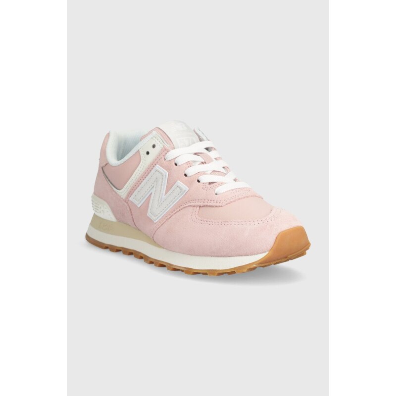 Sneakers boty New Balance 574 růžová barva, WL574QE2