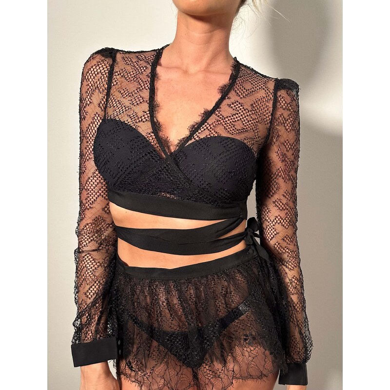 Agent Provocateur Elsey wrap top