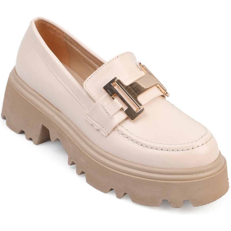 Capone Outfitters Round Toe H Buckle Women's Loafer