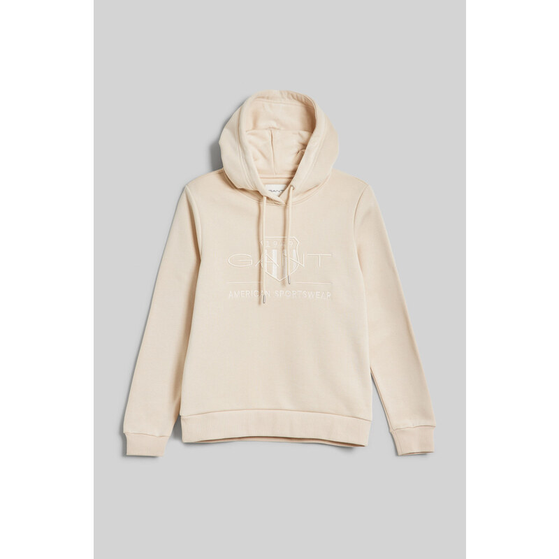 MIKINA GANT REG TONAL SHIELD HOODIE hnědá XS