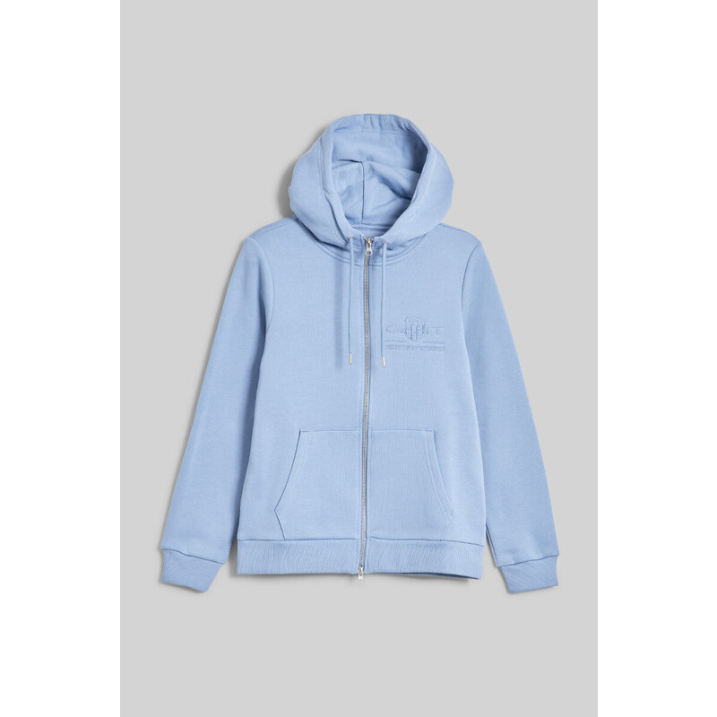 MIKINA GANT REG TONAL SHIELD ZIP HOODIE modrá XS