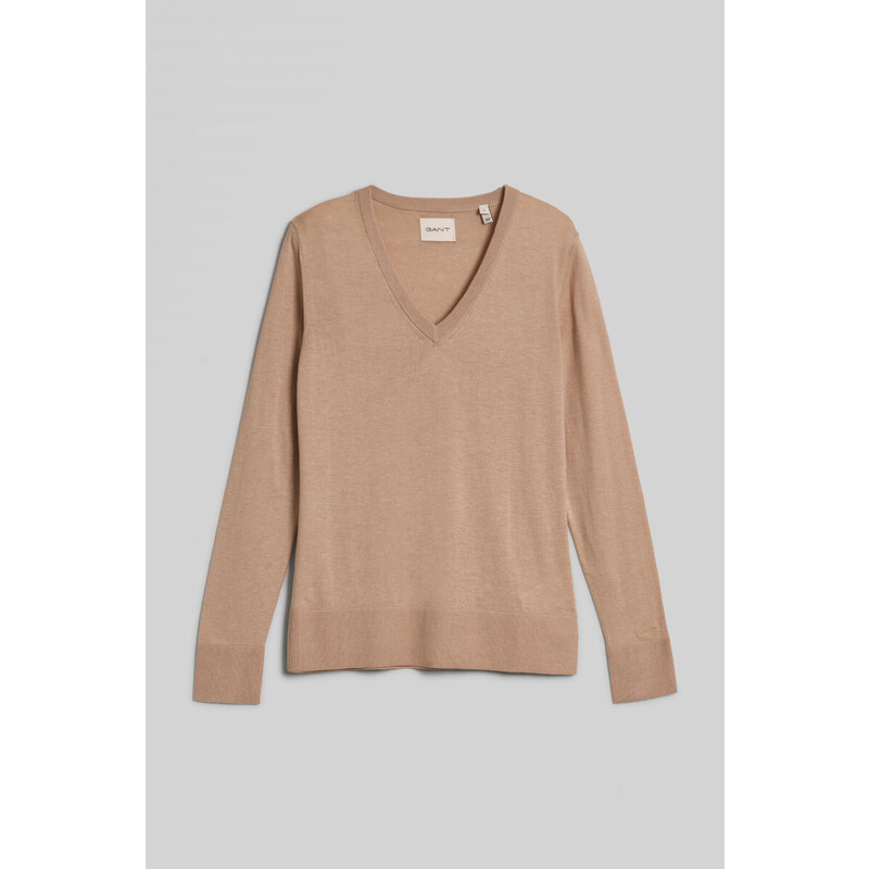 SVETR GANT FINE KNIT V-NECK žlutá XXS