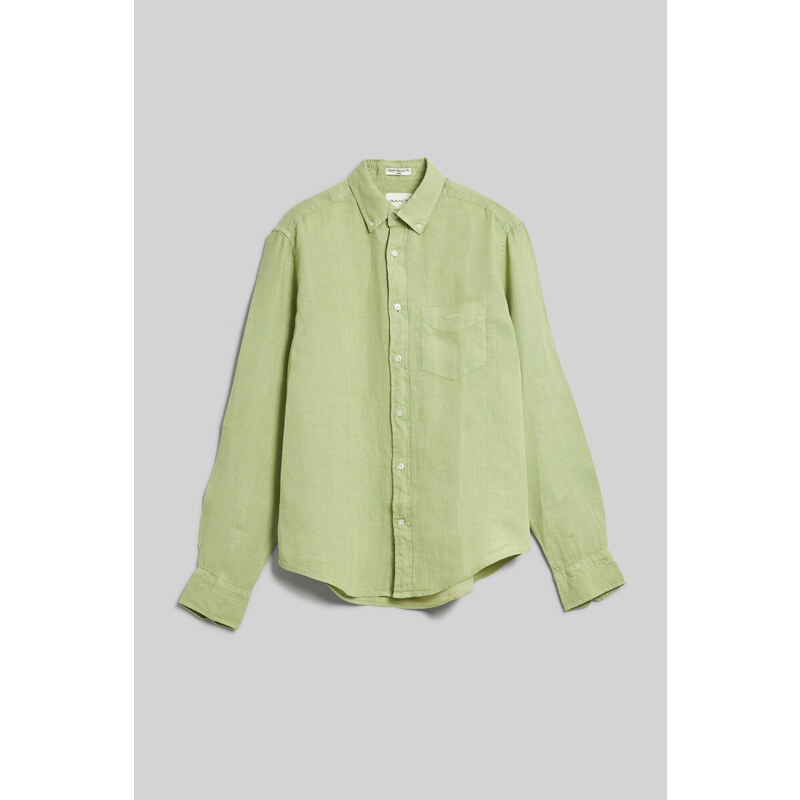 KOŠILE GANT REG GMNT DYED LINEN SHIRT MILKY MATCHA