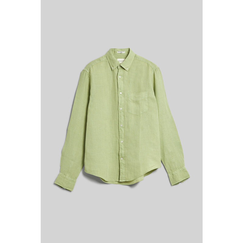 KOŠILE GANT REG GMNT DYED LINEN SHIRT zelená L