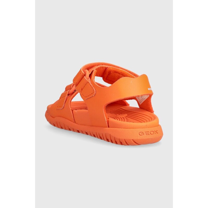 Dětské sandály Geox SANDAL FUSBETTO oranžová barva