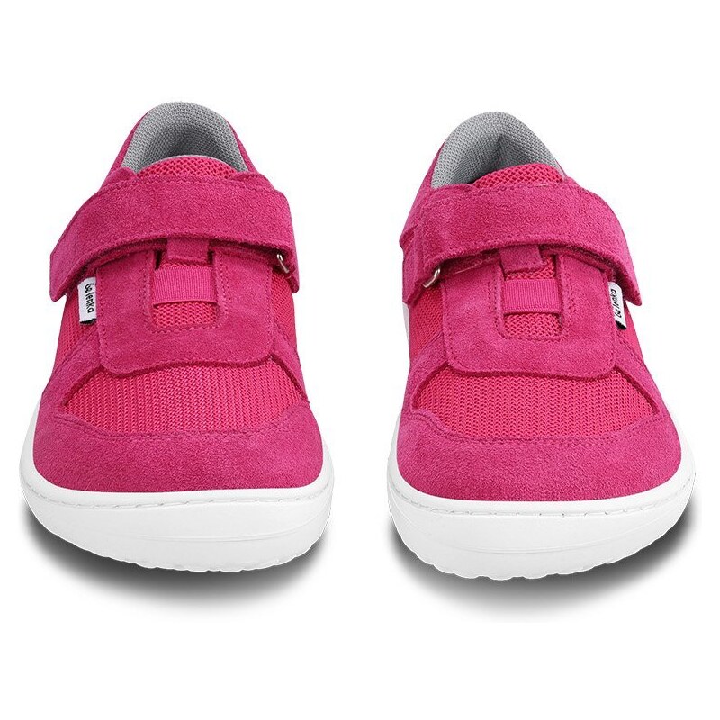 Dětské barefoot tenisky Be Lenka Joy - Dark Pink & White