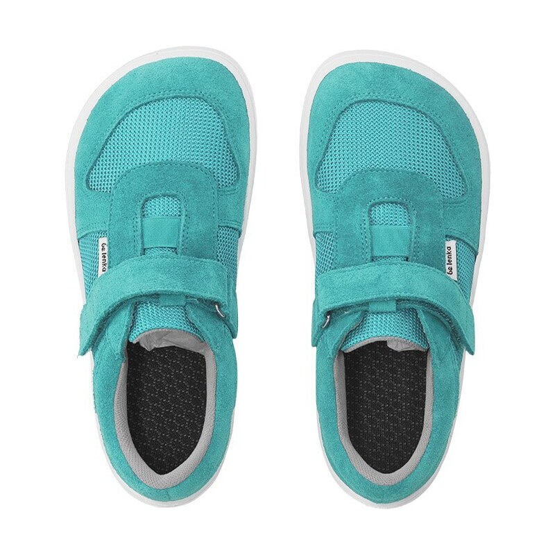 Dětské barefoot tenisky Be Lenka Joy - Turquoise & White