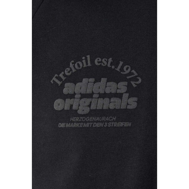 Bavlněné tričko adidas Originals černá barva, s aplikací, IS1413