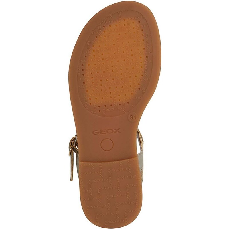 Dětské sandály Geox zlatá barva