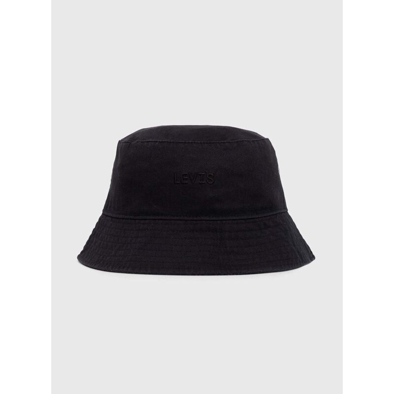 Bavlněná čepice Levi's černá barva