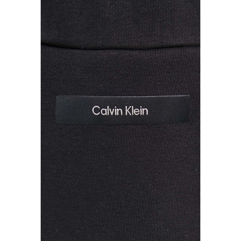 Tepláky Calvin Klein černá barva, hladké