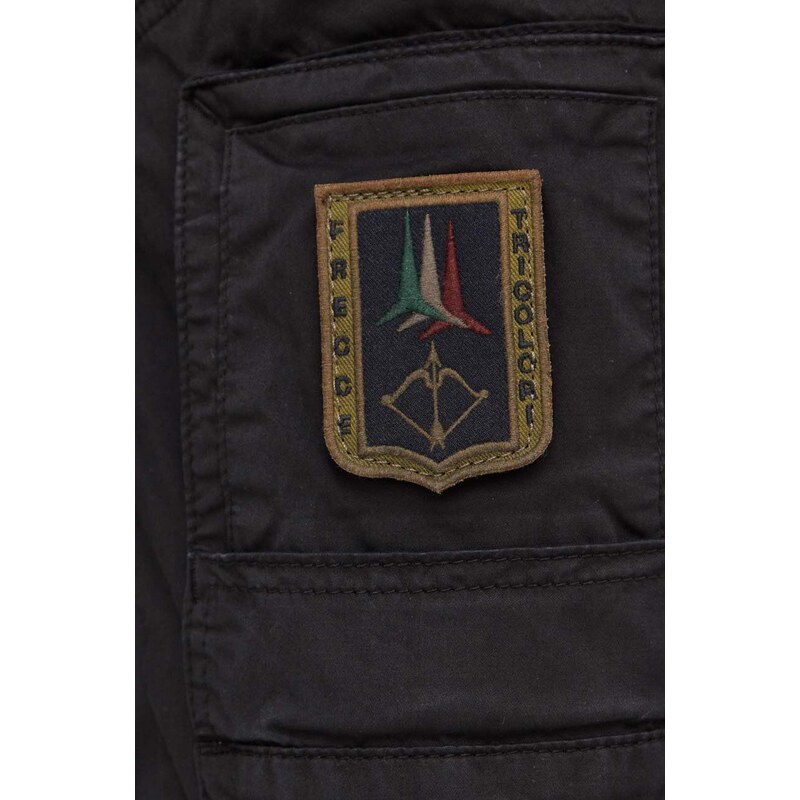 Kalhoty Aeronautica Militare pánské, černá barva, jednoduché