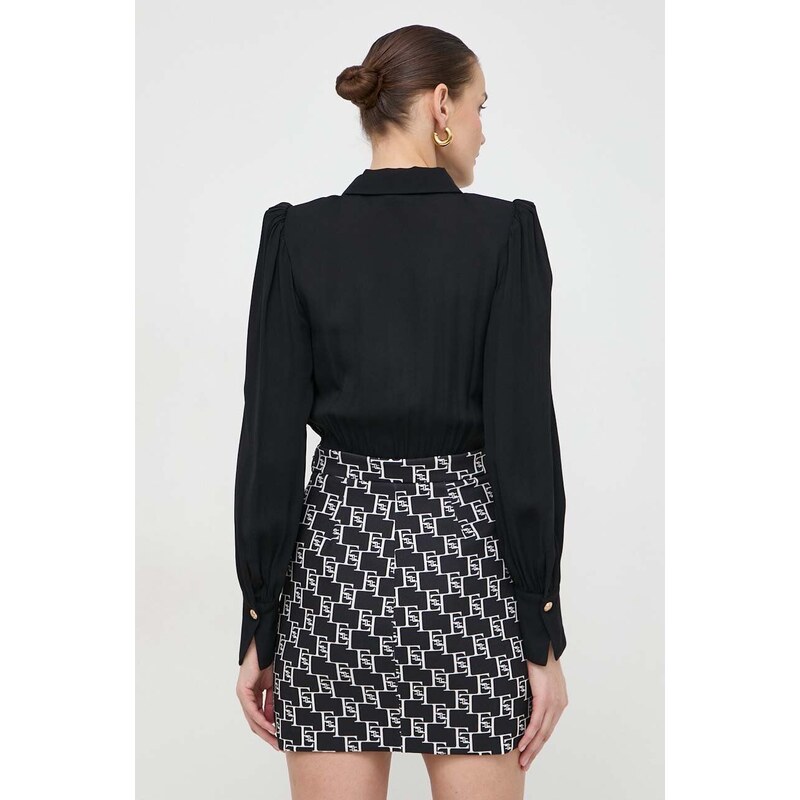 Šaty Elisabetta Franchi černá barva, mini, AB50941E2