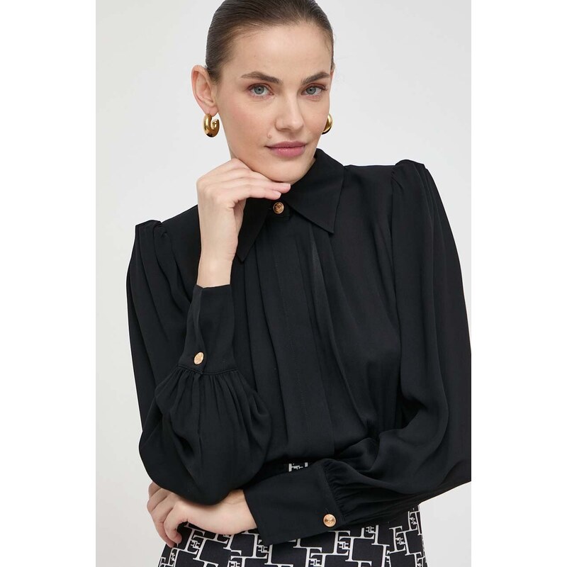 Šaty Elisabetta Franchi černá barva, mini, AB50941E2