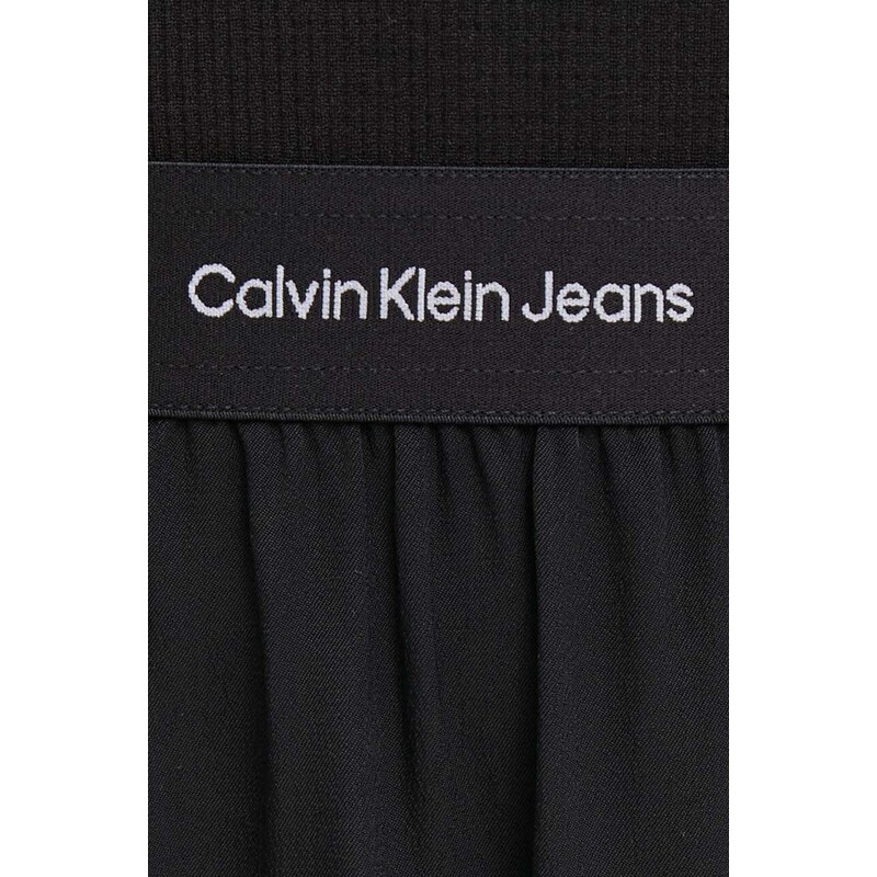 Šaty Calvin Klein Jeans černá barva, mini