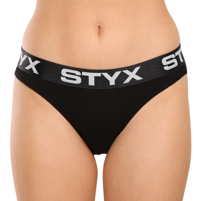 Dámské kalhotky Styx sportovní guma černé (IK960)