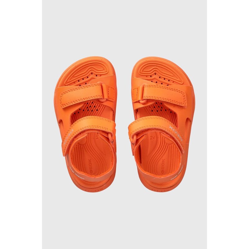 Dětské sandály Geox SANDAL FUSBETTO oranžová barva