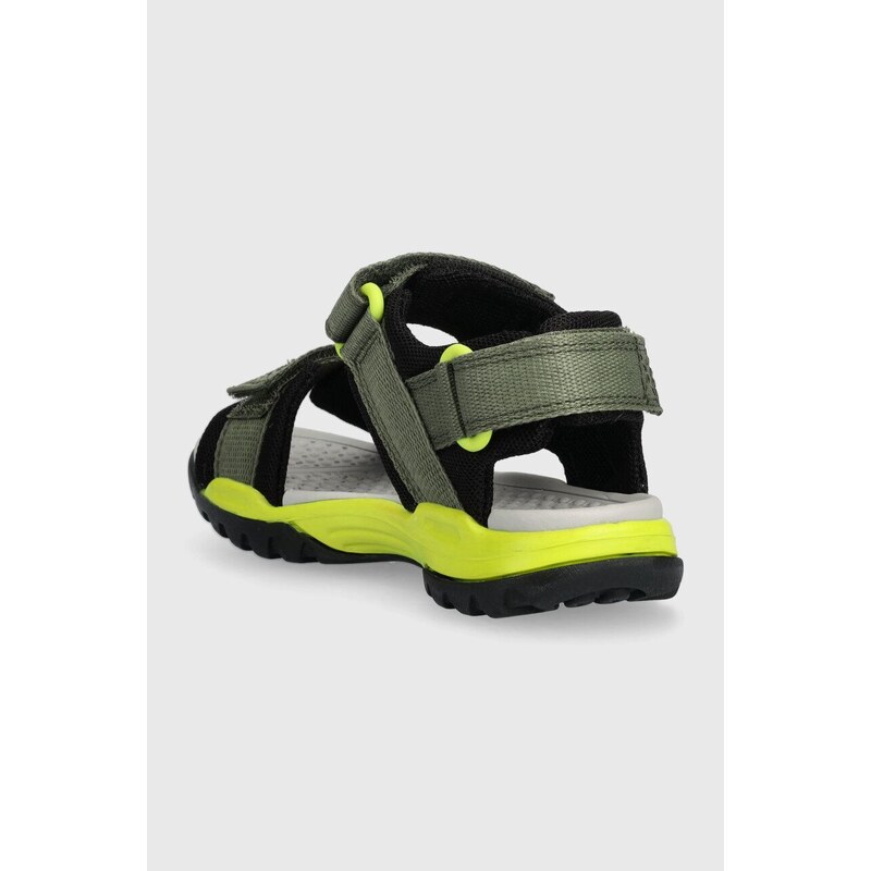 Dětské sandály Geox BOREALIS zelená barva