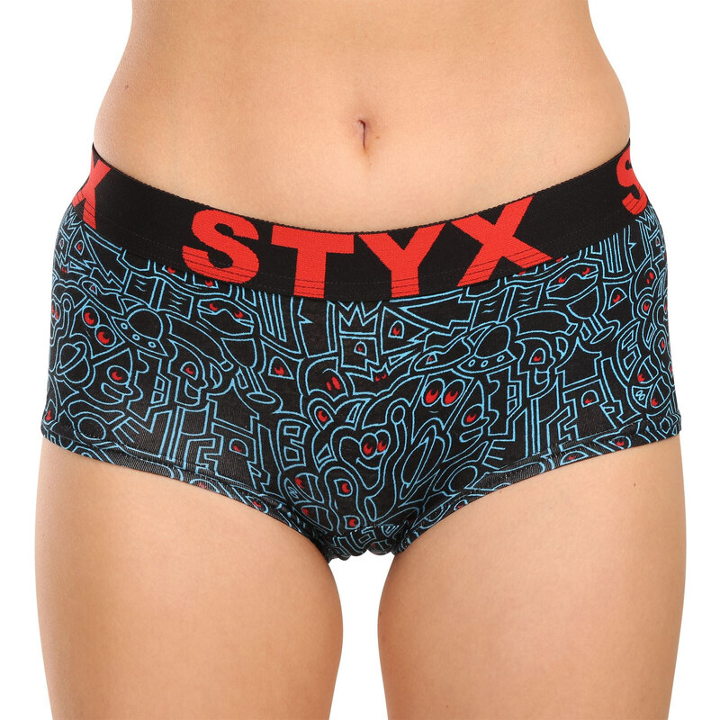 6PACK dámské kalhotky Styx art s nohavičkou vícebarevné (6IN12697124)