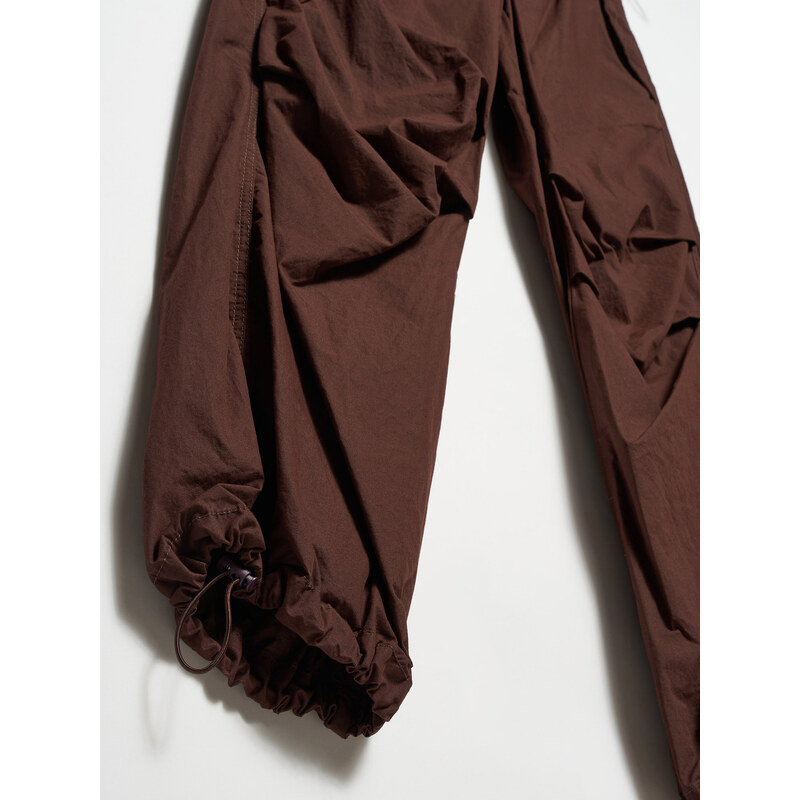 Dilvin 70400 Parachute Trousers-Brown