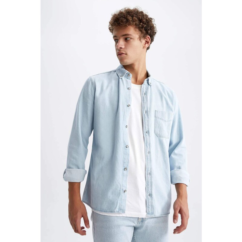 DEFACTO Slim Fit Long Sleeve Shirt