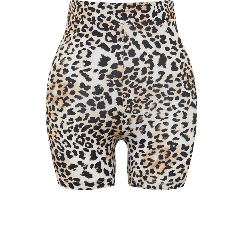 Trendyol Animal Patterned High Waist Shorts Bikini Bottom